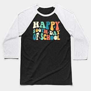 Happy 100Th Day Of School Teacher Kids 100 Days Of School Baseball T-Shirt